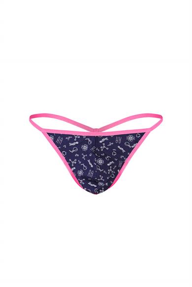 Erkek Neon Lastikli Desenli String - DZN6682