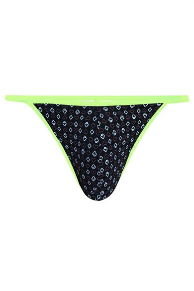 Erkek Neon Lastikli Desenli String - DZN6679