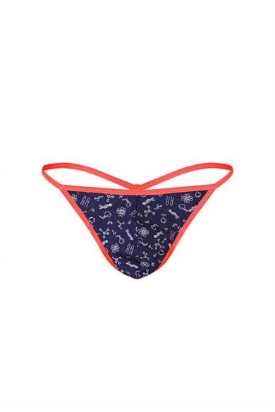 Erkek Neon Lastikli Desenli String - DZN6682