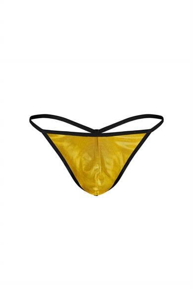 Erkek Sarı Deri String - DZN6698