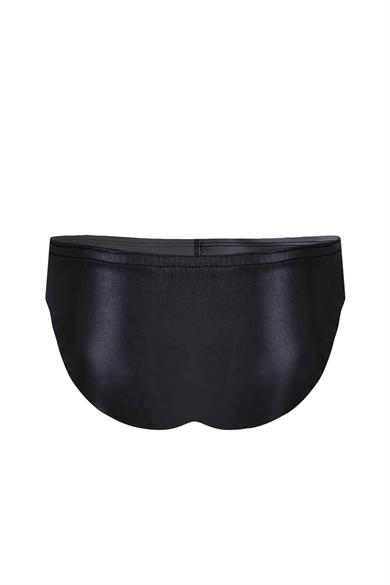 Erkek Siyah Deri Slip - DZN6921