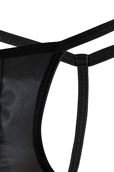 Erkek Siyah Deri String - DZN6691