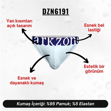 Geniş Lastikli Açık Mavi Erkek Slip Külot  - DZN6191