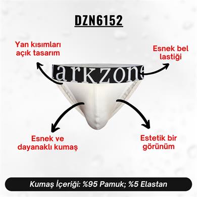 Geniş Lastikli Beyaz Erkek Slip Külot - DZN6152