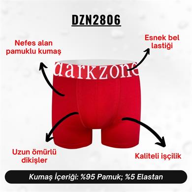 Geniş Lastikli Erkek Kırmızı Boxer - DZN2806