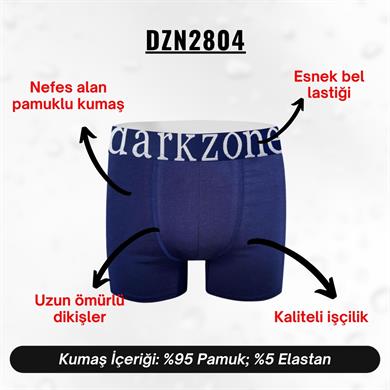 Geniş Lastikli Erkek Lacivert Boxer - DZN2804