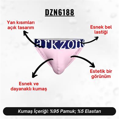 Geniş Lastikli Pembe Erkek Slip Külot - DZN6188