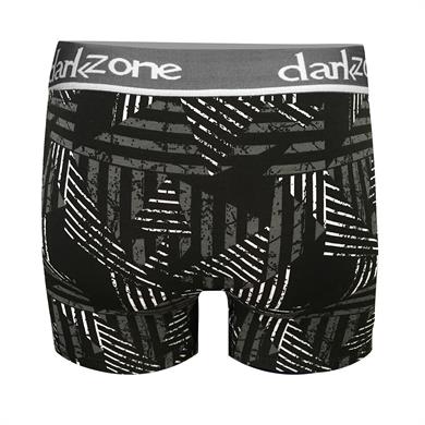 Geometrik Desenli Siyah Erkek Boxer - DZN2696