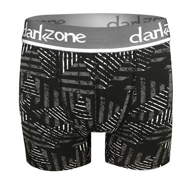 Geometrik Desenli Siyah Erkek Boxer - DZN2696