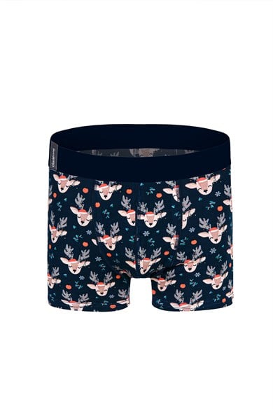 Geyik Desenli Yılbaşı Erkek Boxer (Dijital Baskılı) - DZNNY0003
