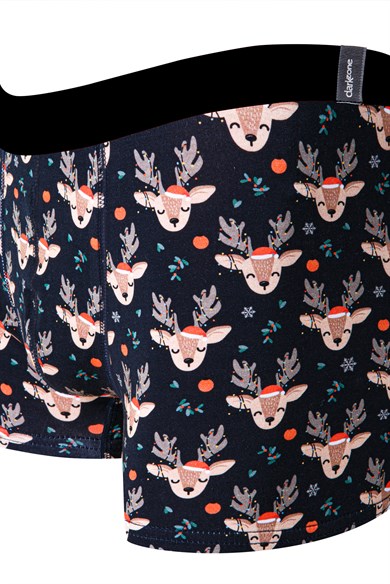 Geyik Desenli Yılbaşı Erkek Boxer (Dijital Baskılı) - DZNNY0003