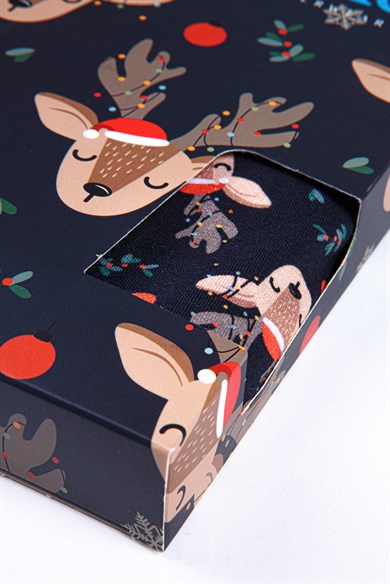 Geyik Desenli Yılbaşı Erkek Boxer (Dijital Baskılı) - DZNNY0003