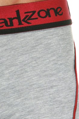 Bordo Çizgili Gri Erkek Boxer - DZN3103