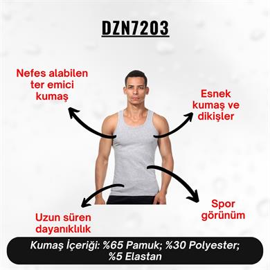Gri Pamuklu Erkek Atlet - DZN7203