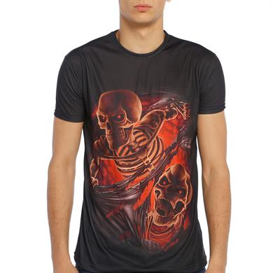 İskelet Desenli 3d Tişört - DZN8319