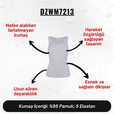 Kadın Gri Penye Atlet - DZWM7213