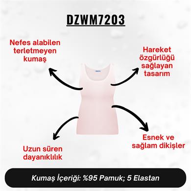 Kadın Pudra Penye Atlet - DZWM7203