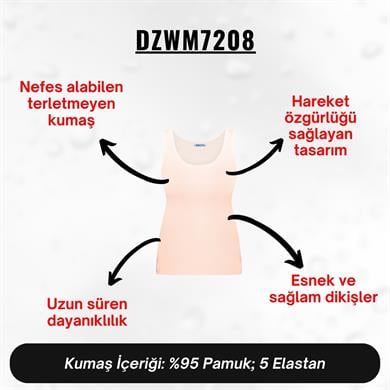 Kadın Somon Penye Atlet - DZWM7208