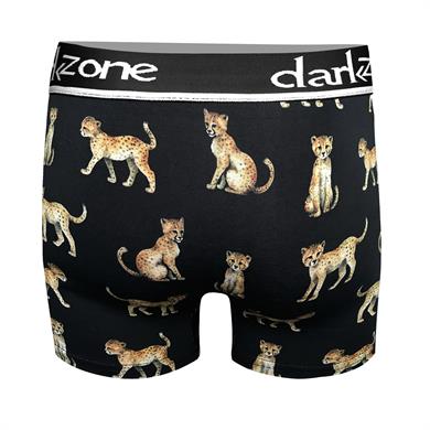 Kaplan Desenli Siyah Erkek Boxer - DZN2690