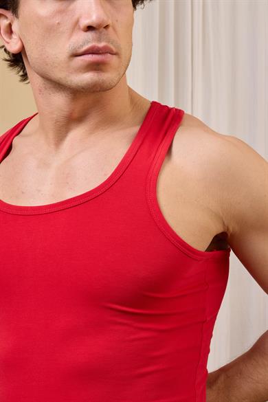 Kırmızı Pamuklu Erkek Atlet - DZN7206