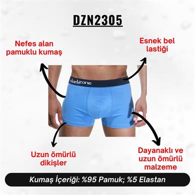Klasik Mavi Erkek Boxer - DZN2305
