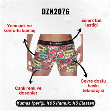 Komik Desenli Boxer (Dijital Baskılı) - DZN2076