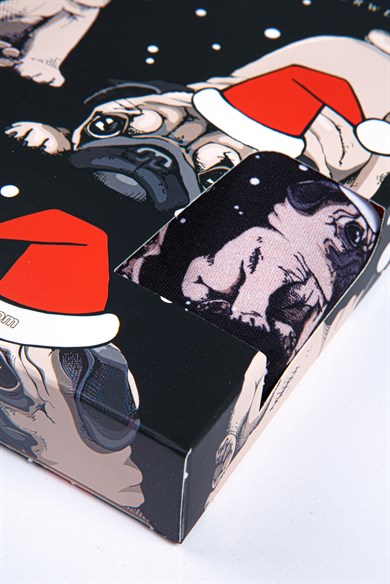 Köpek Desenli Yılbaşı Erkek Boxer (Dijital Baskılı) - DZNNY0001