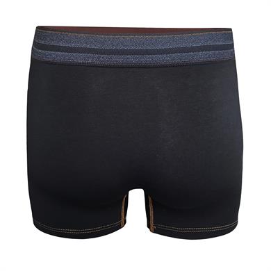 Kot Lastiği Desenli Siyah Erkek Boxer - DZN2901