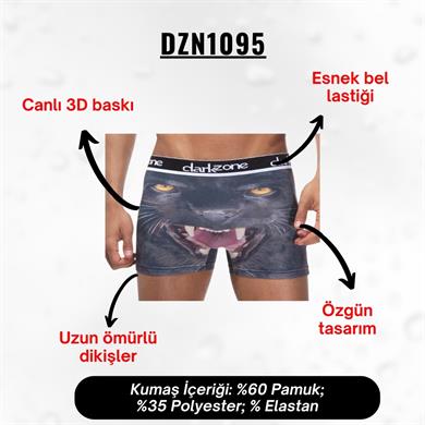 Kurt Desenli 3D Boxer - DZN1095