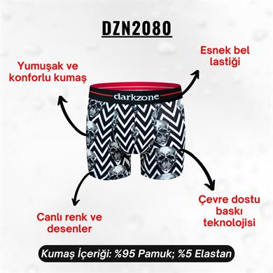 Kurukafa Desenli Boxer (Dijital Baskılı) - DZN2080