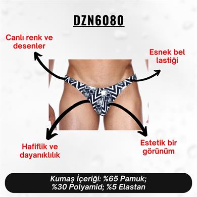 Kurukafa Desenli Erkek Slip (Dijital Baskılı) - DZN6080