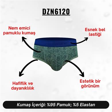 Kurukafa Desenli Yeşil Hipster Erkek Slip - DZN6120