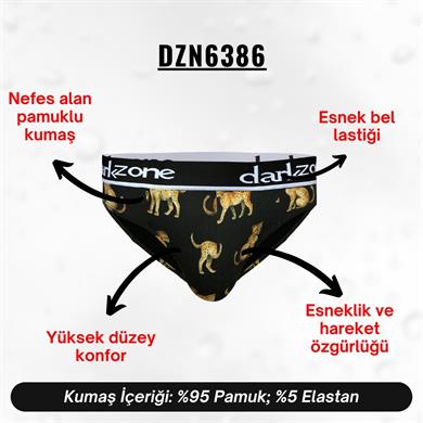 Lastikli Çita Desenli Antrasit Erkek Slip - DZN6386