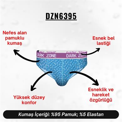Lastikli Desenli Turkuaz Erkek Slip - DZN6395