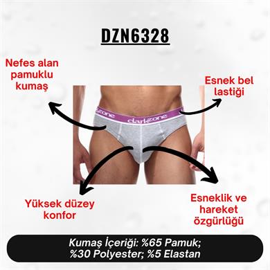 Lastikli Gri Erkek Slip - DZN6328