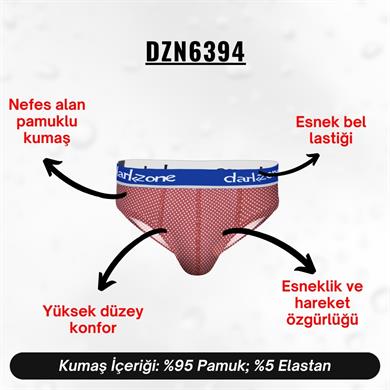 Lastikli Nokta Desenli Erkek Slip - DZN6394
