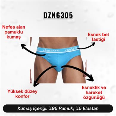 Lastikli Turkuaz Erkek Slip - DZN6305
