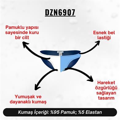 Mavi Beyaz Erkek Slip - DZN6907