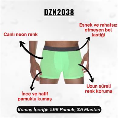 Neon Yeşil Erkek Boxer - DZN2038