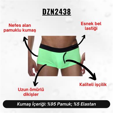 Neon Yeşil Erkek Hipster Boxer - DZN2438