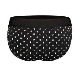 Lastikli Geometrik Desenli Siyah Erkek Slip - DZN6382