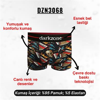 Piyano Desenli Erkek Boxer (Dijital Baskılı) - DZN3068