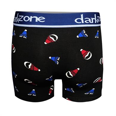 Şapka Desenli Siyah Erkek Boxer - DZN2691