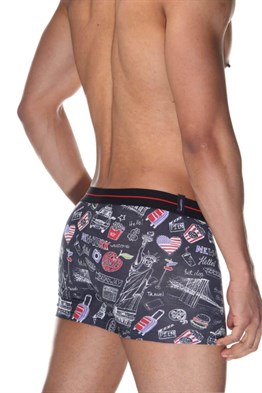 Tasarım Siyah Erkek Boxer (Dijital Baskılı) - DZN2066
