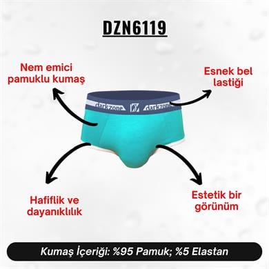 Turkuaz Hipster Erkek Slip - DZN6119