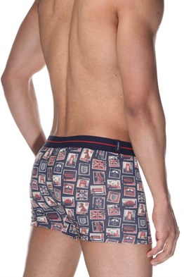 Vintage Baskılı Erkek Boxer (Dijital Baskılı) - DZN2073