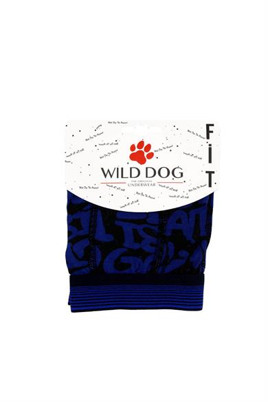 Wild Dog Erkek Pamuklu Desenli Saks Klasik Boxer - WD0016