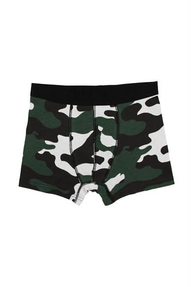 Wild Dog Erkek Pamuklu Kamuflaj Desenli Klasik Boxer - WD0021