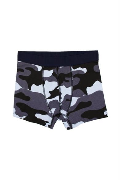 Wild Dog Erkek Pamuklu Kamuflaj Desenli Klasik Boxer - WD0023