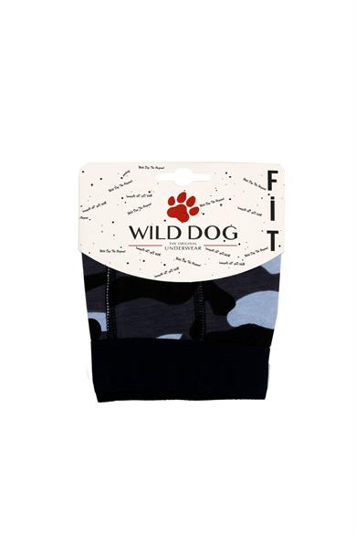 Wild Dog Erkek Pamuklu Kamuflaj Desenli Klasik Boxer - WD0023